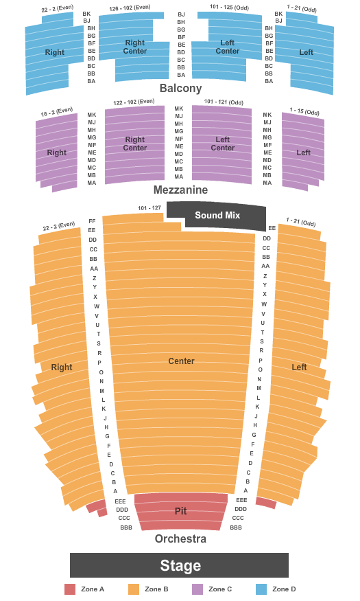 the plaza theatre seating chart