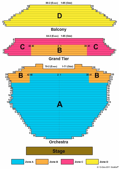 ASU Gammage Seating Chart