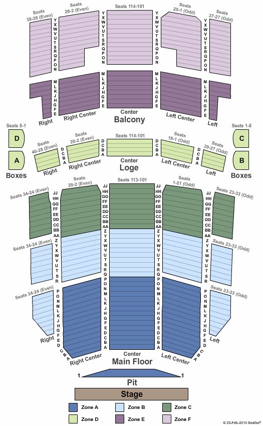 Auditorium Theatre Seating Chart