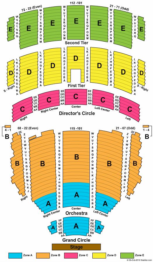 Benedum Center Seating Chart