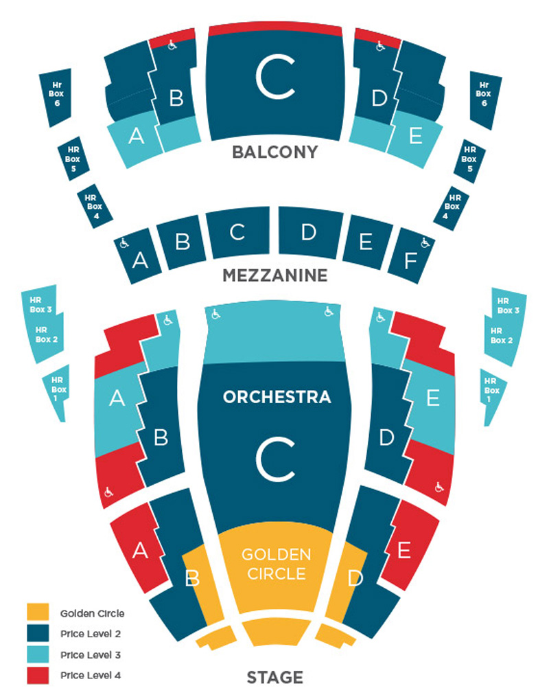 Buell Theatre seating chart