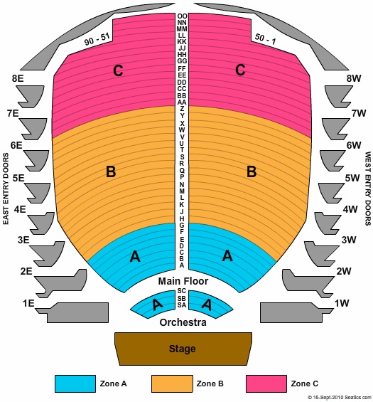 Civic Center seating chart Des Moines, IA