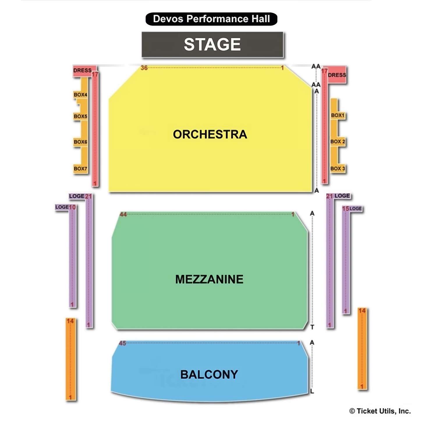 DeVos Hall Seating Chart