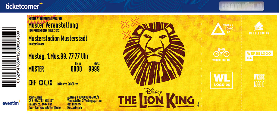 Lion King rush ticket