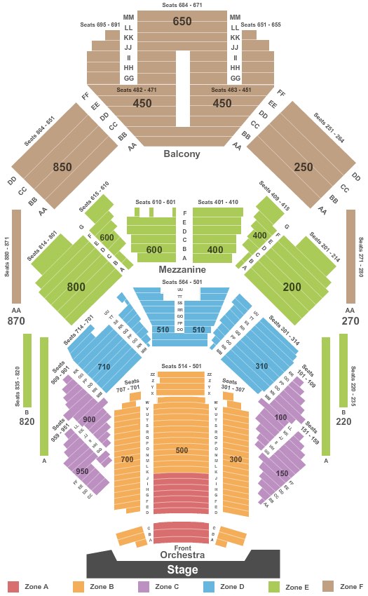 Evangeline Atwood Concert Hall Alaska Center seating chart