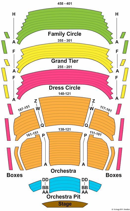 Fox Cities Center Seating Chart