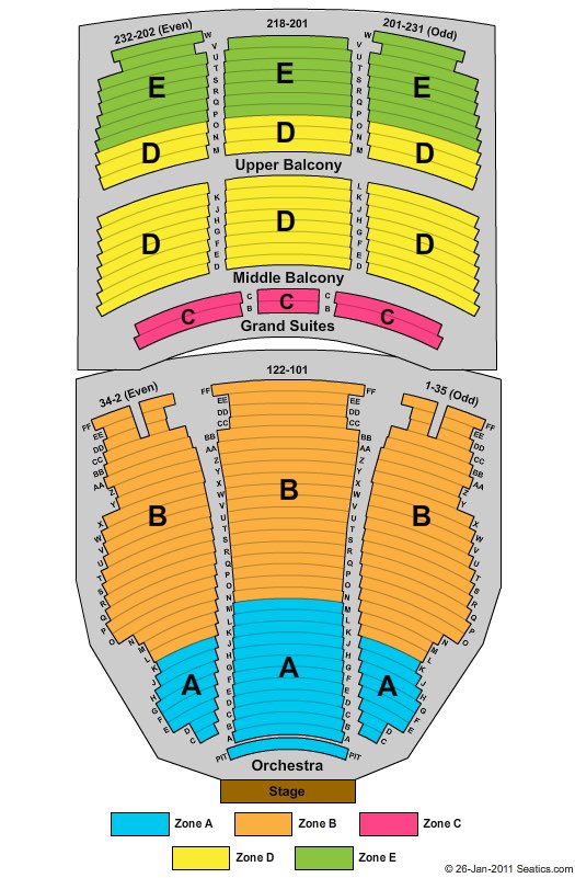 Hippodrome Theatre Seating Chart