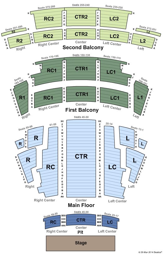 N. Alberta Jubilee Auditorium Seating Chart