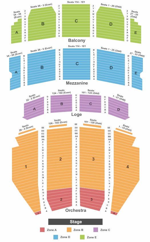 Ohio Theatre Seating Chart