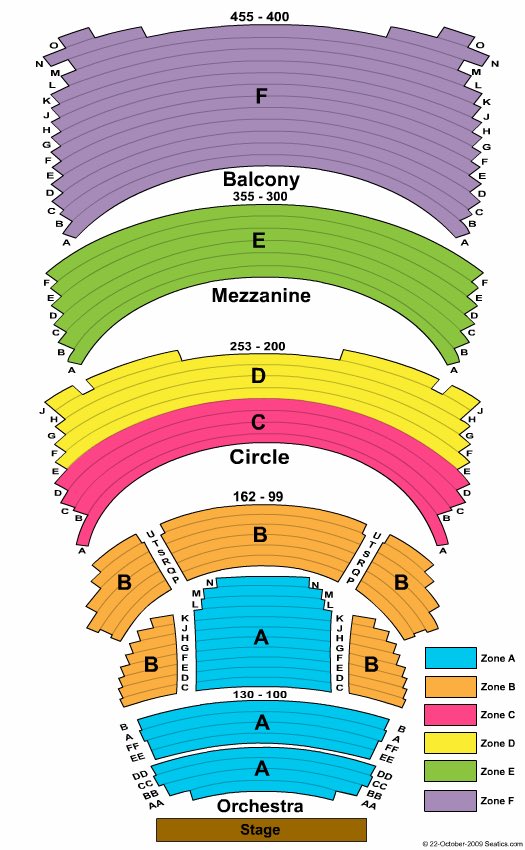 Overture Center Seating Chart