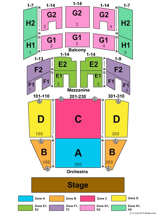 Robinson Performance Hall Seating Chart