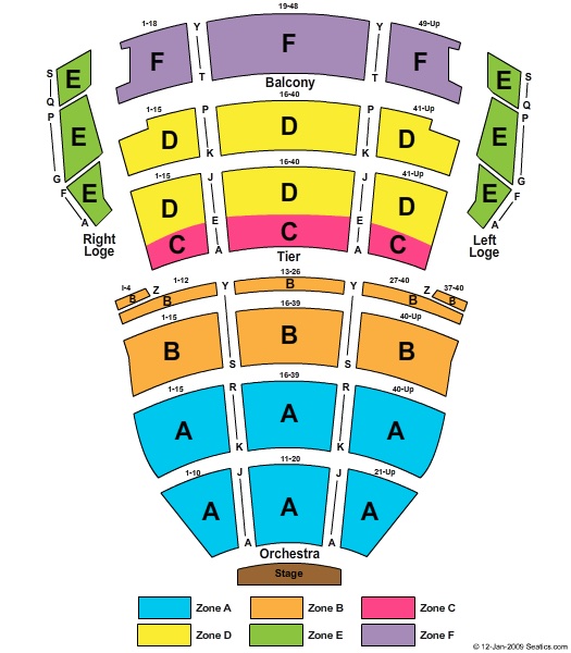 Tennessee PA Center Seating Chart