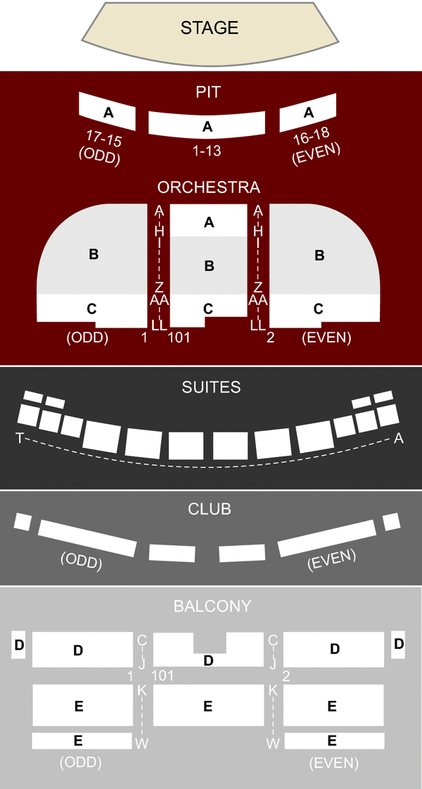 saenger theatre new orleans seating chart