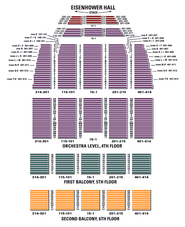 eisenhower theater seating chart