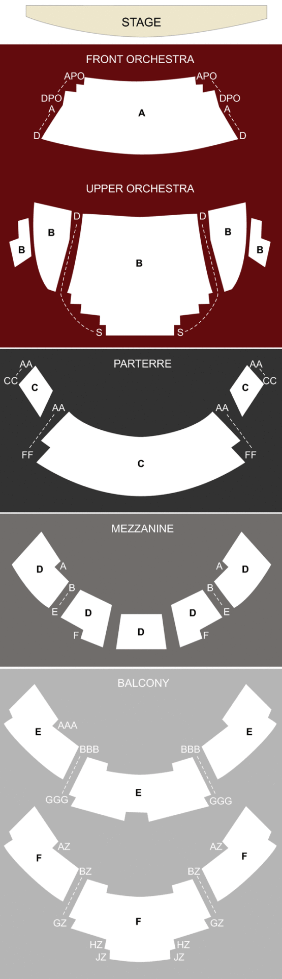 kaufmann theatre seating chart