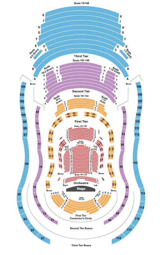 kimmel center seating chart