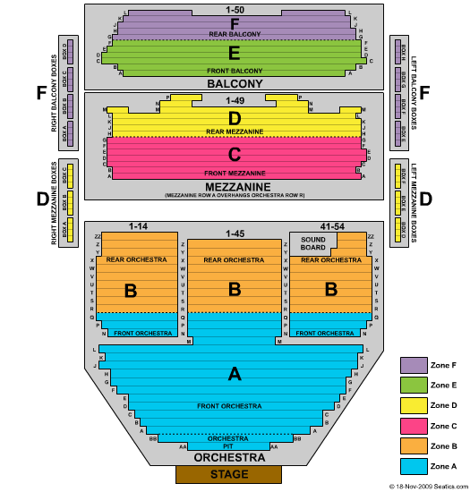 ahmanson theatre seating chart