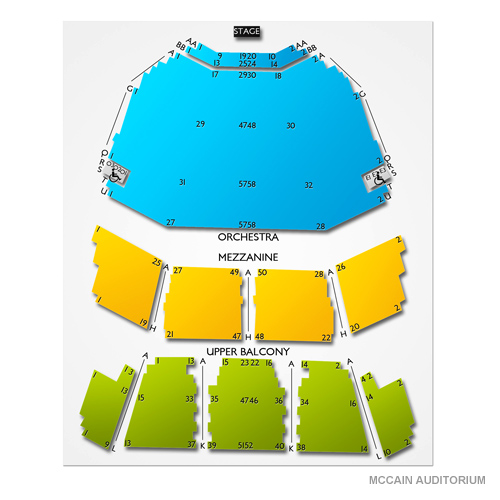 mccain auditorium seating chart