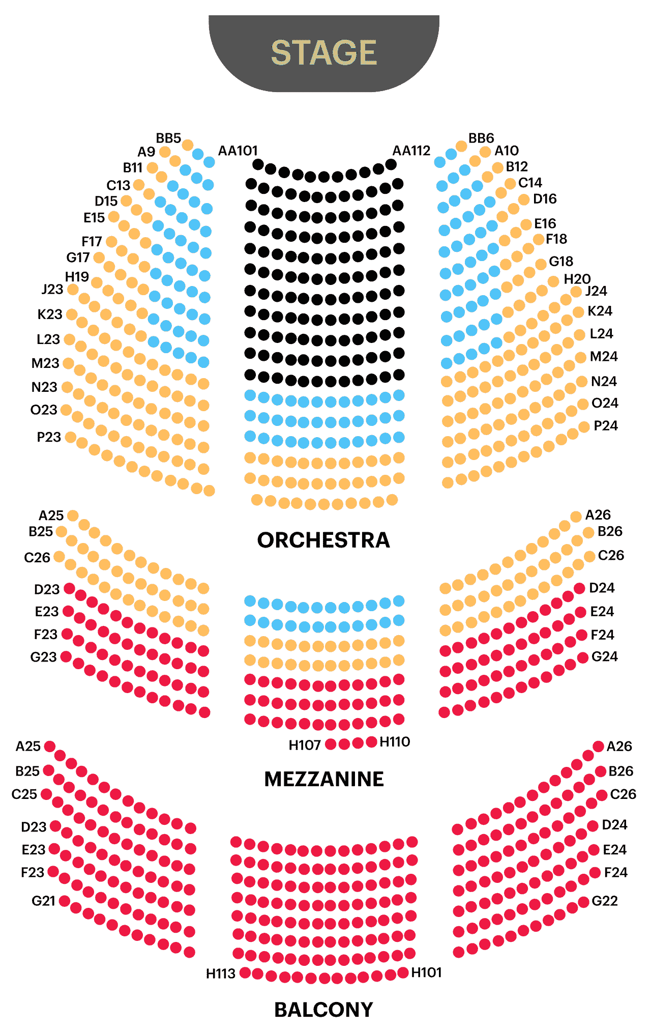 capitol theatre seating chart