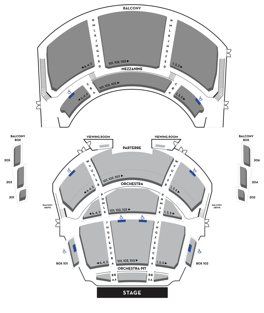 gogue performing arts center seating chart