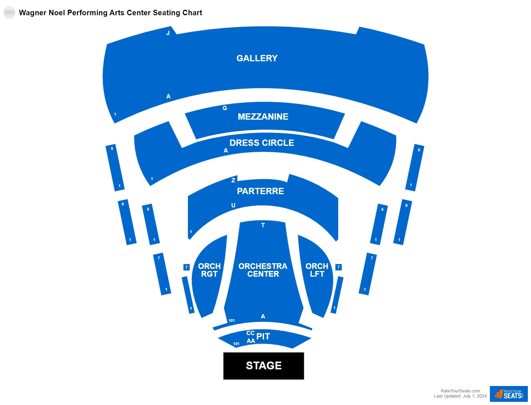 wagner noel performing arts center seating chart